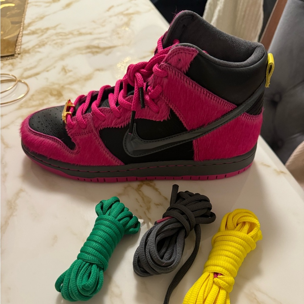 Brand new never worn. The Run the Jewels x Nike SB Dunk Low “Active Pink”